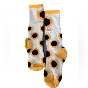 Juncture Sunflower Pattern Girls Knee High Socks